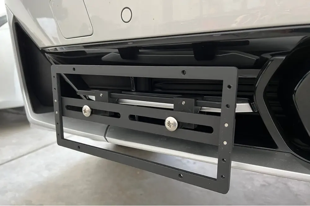 2024-2026 BMW X5 True no drill no holes front license plate holder frame mount bracket relocator