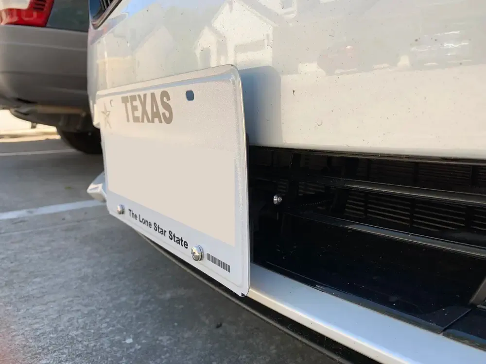 BMW 340i no drill no holes license plate bracket holder mount frame relocator