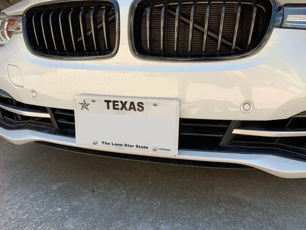 BMW 340i no drill no holes license plate bracket holder mount frame relocator