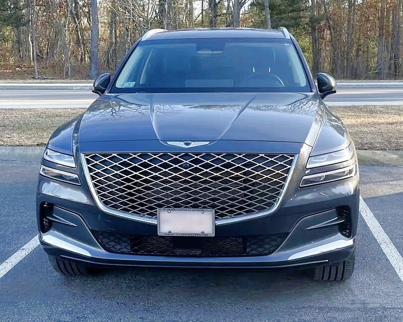 No drill license plate frame holder mount bracket relocator grille mount no holes for GENESIS GV80