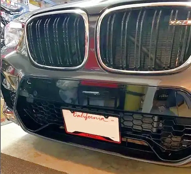 True no drill no holes license plate holder mount relocator frame bracket for BMW X4