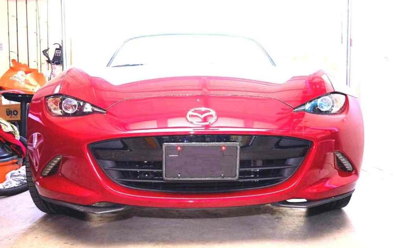 True no drill front license plate bracket for 2016-2025 MAZDA MIATA MX-5 no holes grille mount frame relocator