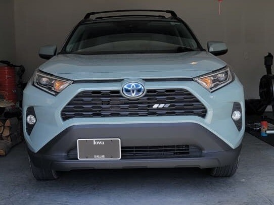 True no drill front license plate bracket for TOYOTA RAV4 no holes grille mount frame relocator