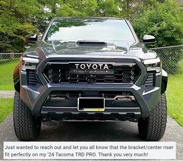 True no drill front license plate bracket for 2024 2025 TOYOTA TACOMA no holes grille mount frame relocator