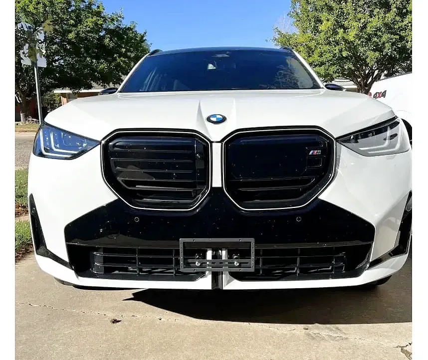 2026 2025 BMW X3 no drill no holes front license plate bracket frame holder mount relocator