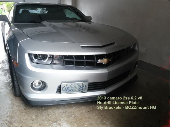 2010-2013 Chevy Camaro no drill no holes license plate holder mount frame bracket holder relocator