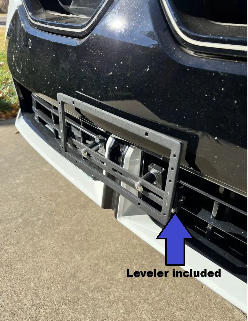 Sly Bracket fits 2025 2026 BMW X3 with horizontal slats lower grille with LEVELER.