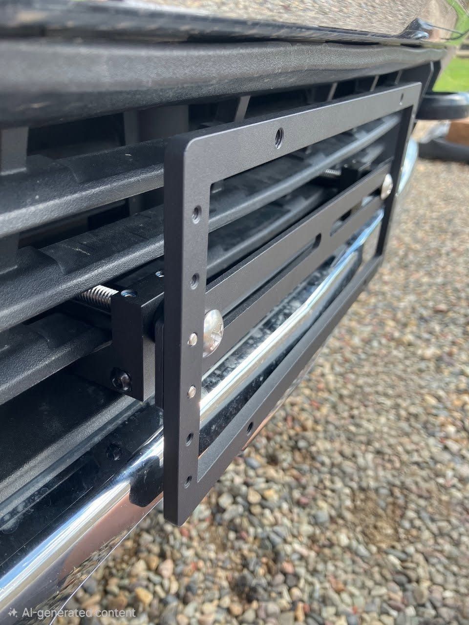 Sly Bracket for 2021-2023 Chevy Silverado 2500 HD with horizontal slat lower grille.