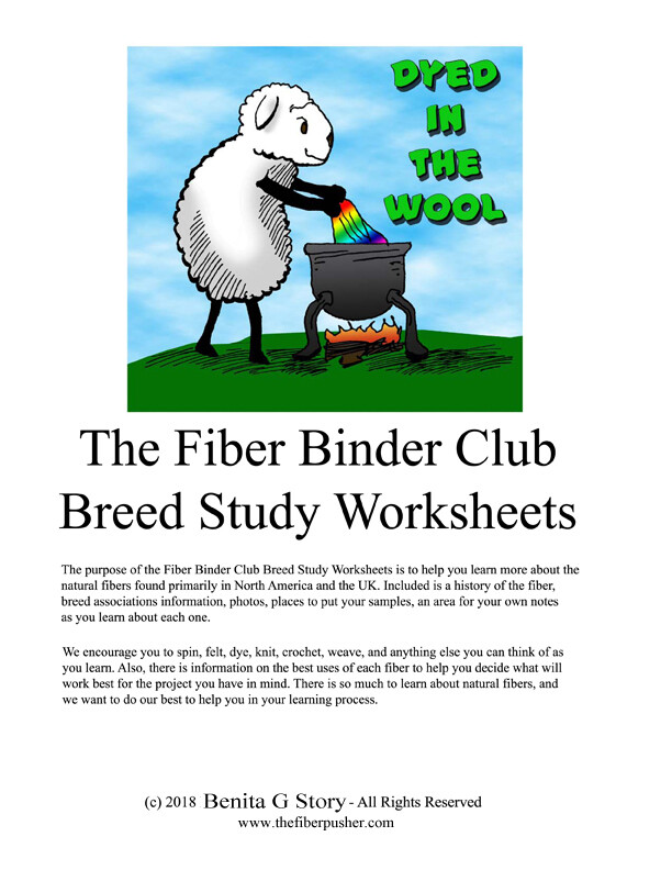 The Fiber Binder Club Breed Study Worksheets