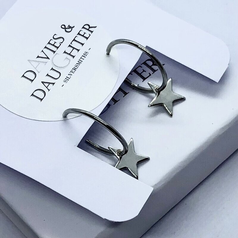 Hanging Star Hoops