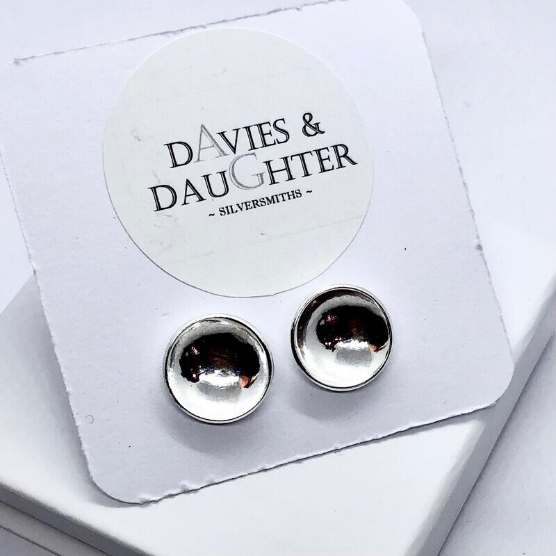 Large Dish Stud Earrings