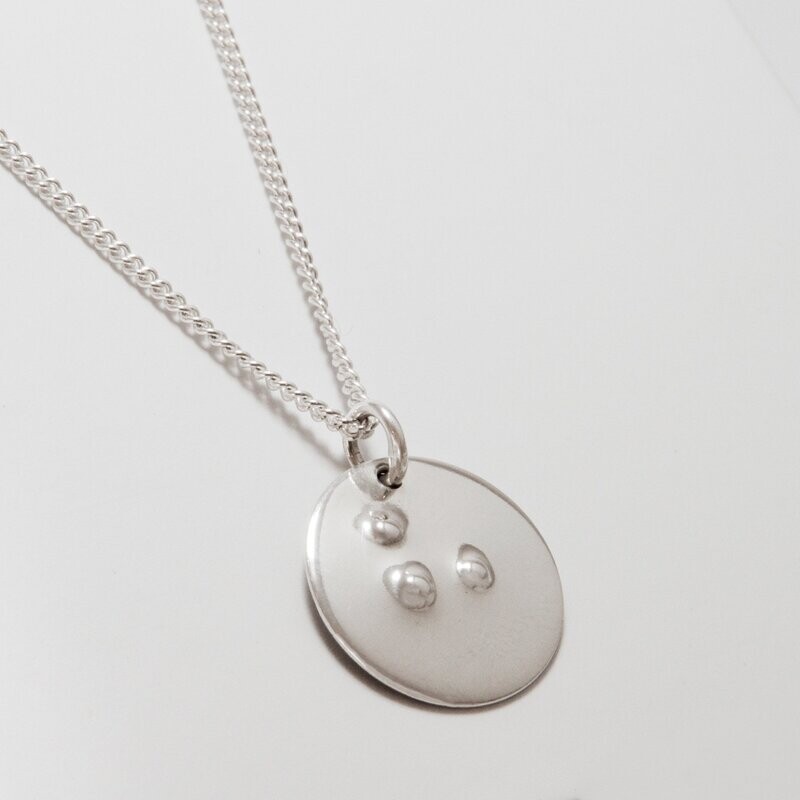 Braille Initial Pendant
