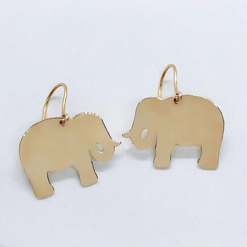 Gold Pendant Earrings