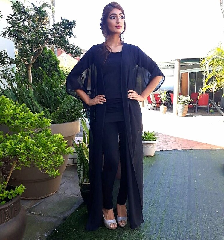 Black Chiffon Kimono