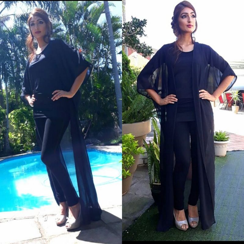 Black Chiffon Kimono