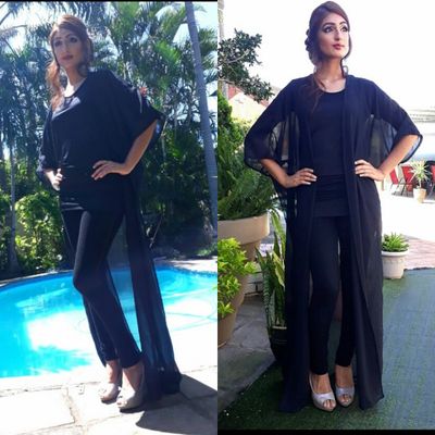 Black Chiffon Kimono