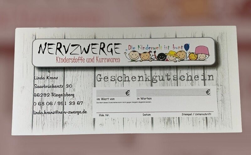 Gutschein (nur im Ladenlokal einlösbar) Gutschein (nur im Ladenlokal einlösbar)