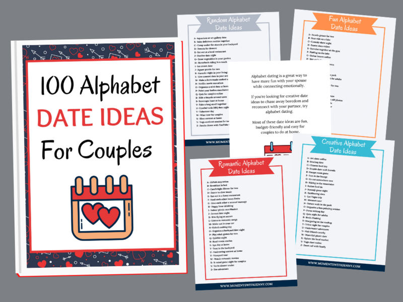 Alphabet Date Ideas Printable
