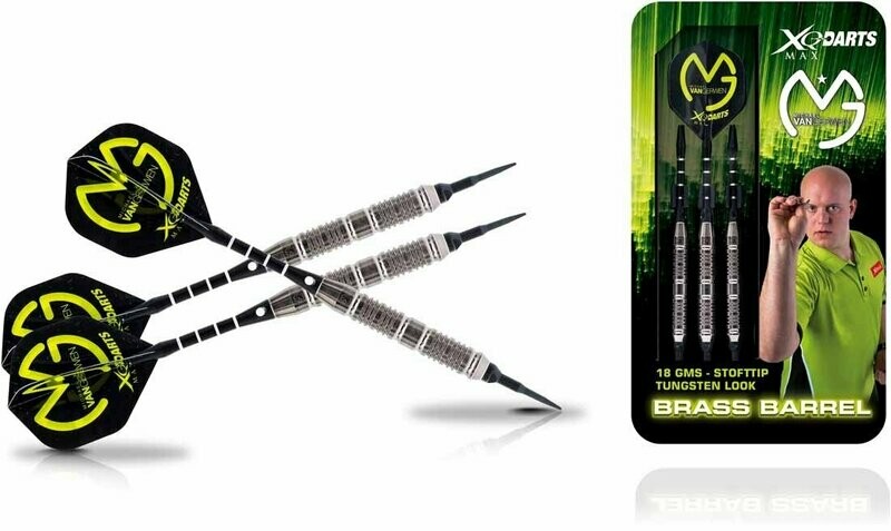 Michael van Gerwen Brass Soft Darts im Tungsten Look | 18 Gr.