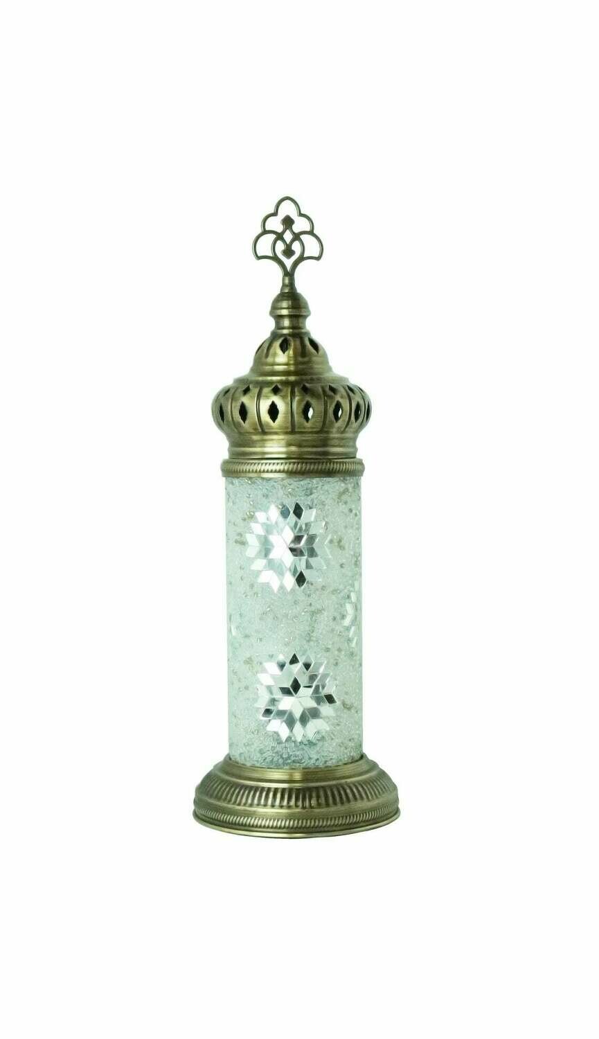 Handmade Moroccan Mosaic Stained Glass Lamp | For Bedside, Table Or Desk { STYLE III }