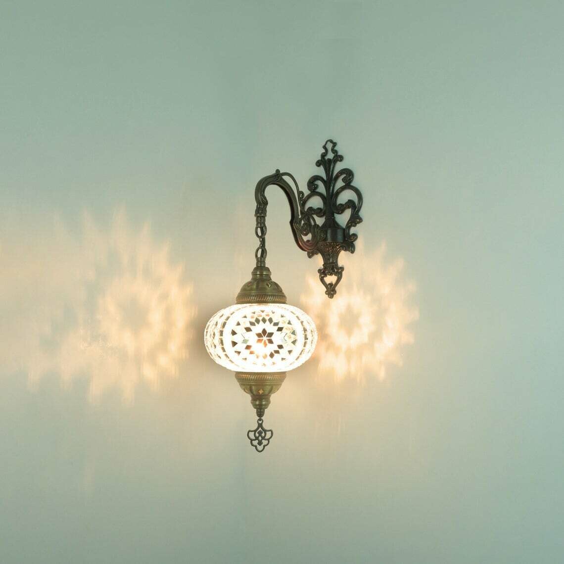 Handmade Turkish Mosaic Stained Glass Wall Lamp | Wall Sconces Lighting With Options { STYLE I }