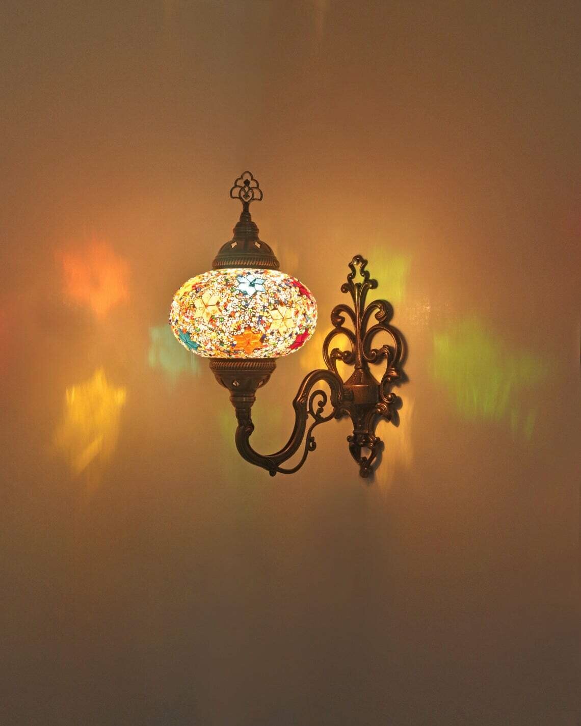 Handmade Turkish Mosaic Stained Glass Wall Lamp | Wall Sconces Lighting With Options { STYLE II }