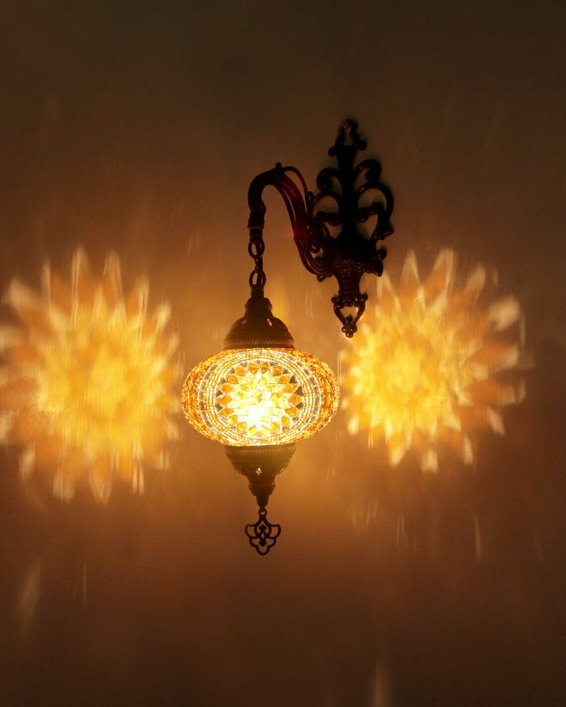Handmade Turkish Mosaic Stained Glass Wall Lamp | Wall Sconces Lighting With Options { STYLE I }