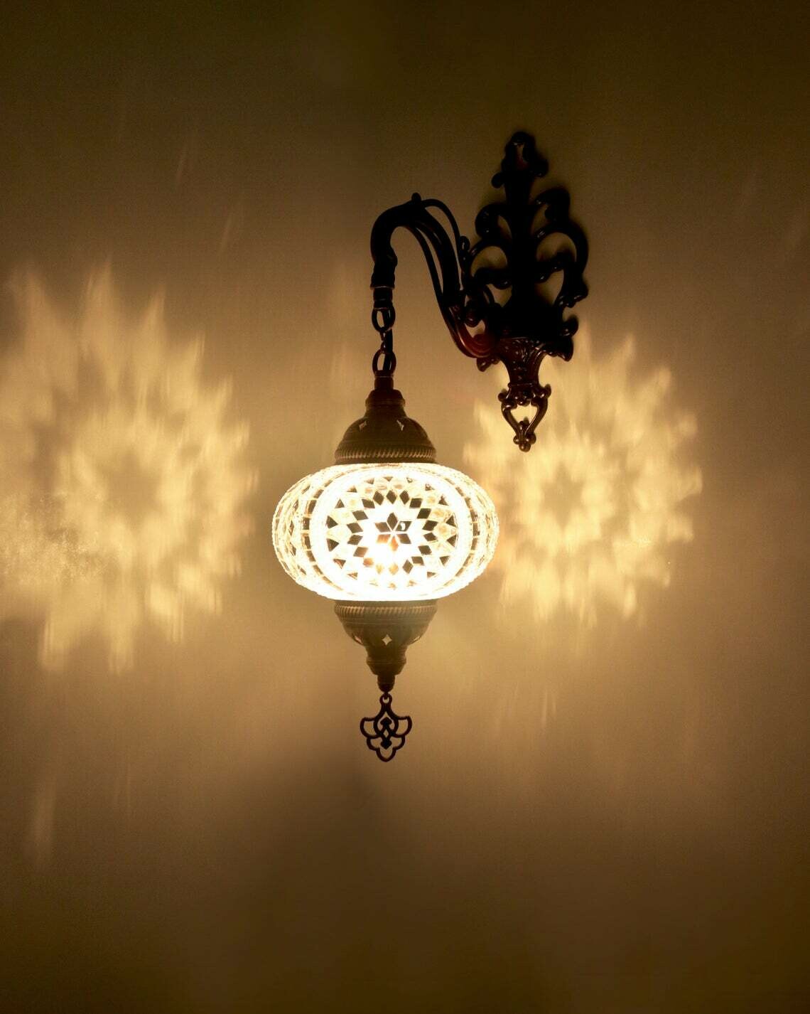 Handmade Turkish Mosaic Stained Glass Wall Lamp | Wall Sconces Lighting With Options { STYLE I }
