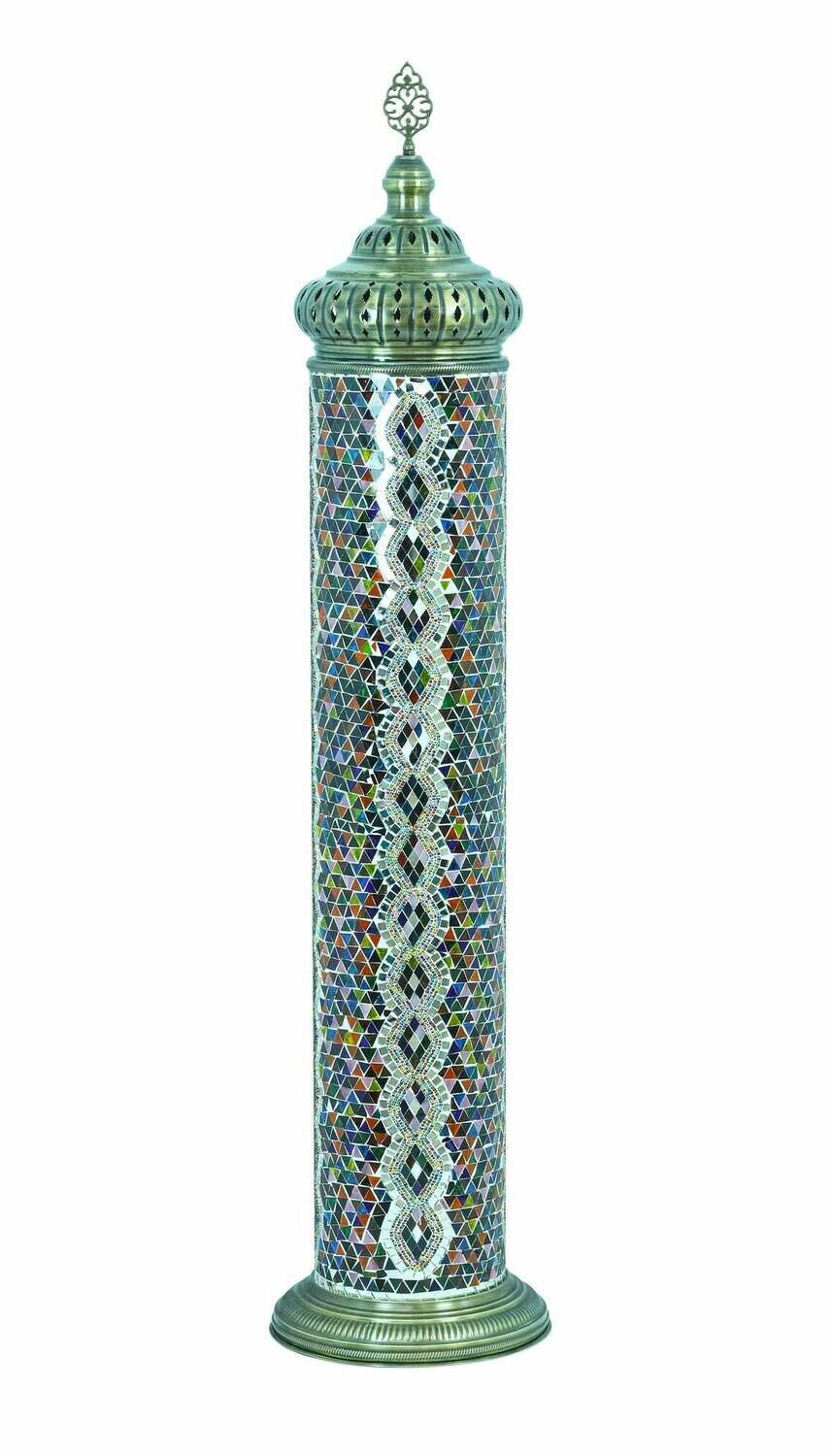Handmade Turkish Mosaic Stained Glass Floor Lamp | Standing Floor Lamp With Options { STYLE II }