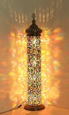 Handmade Turkish Mosaic Stained Glass Floor Lamp | Standing Floor Lamp With Options { STYLE II }