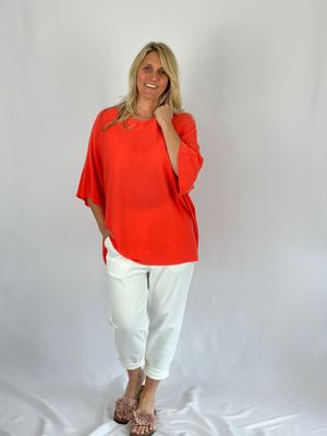 Lässiger Sommerpulli, orange Lässiger Sommerpulli, orange