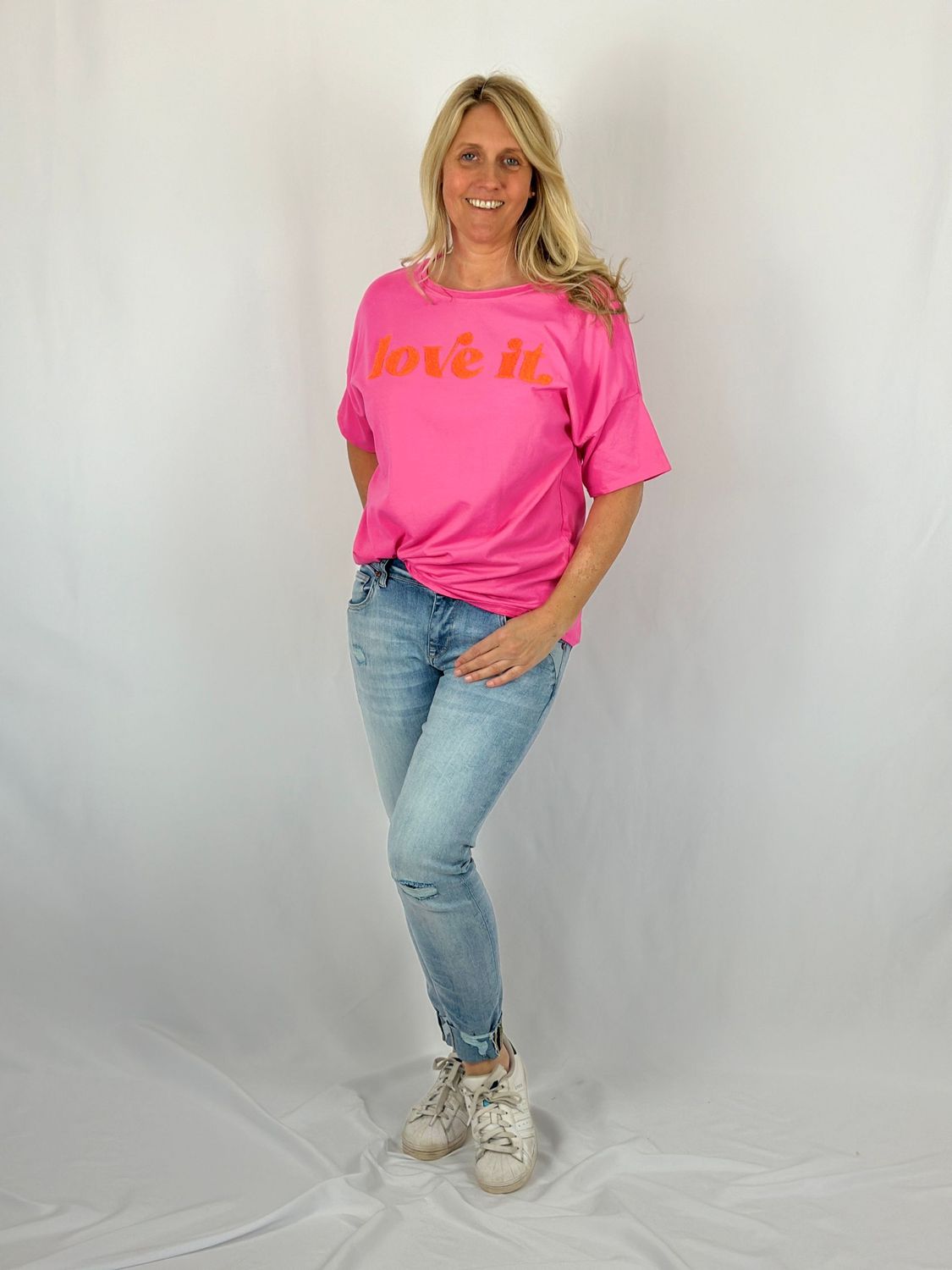 T-Shirt "Love it", pink