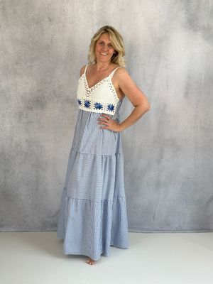 Kleid Kleid "Holiday", blau - weiß