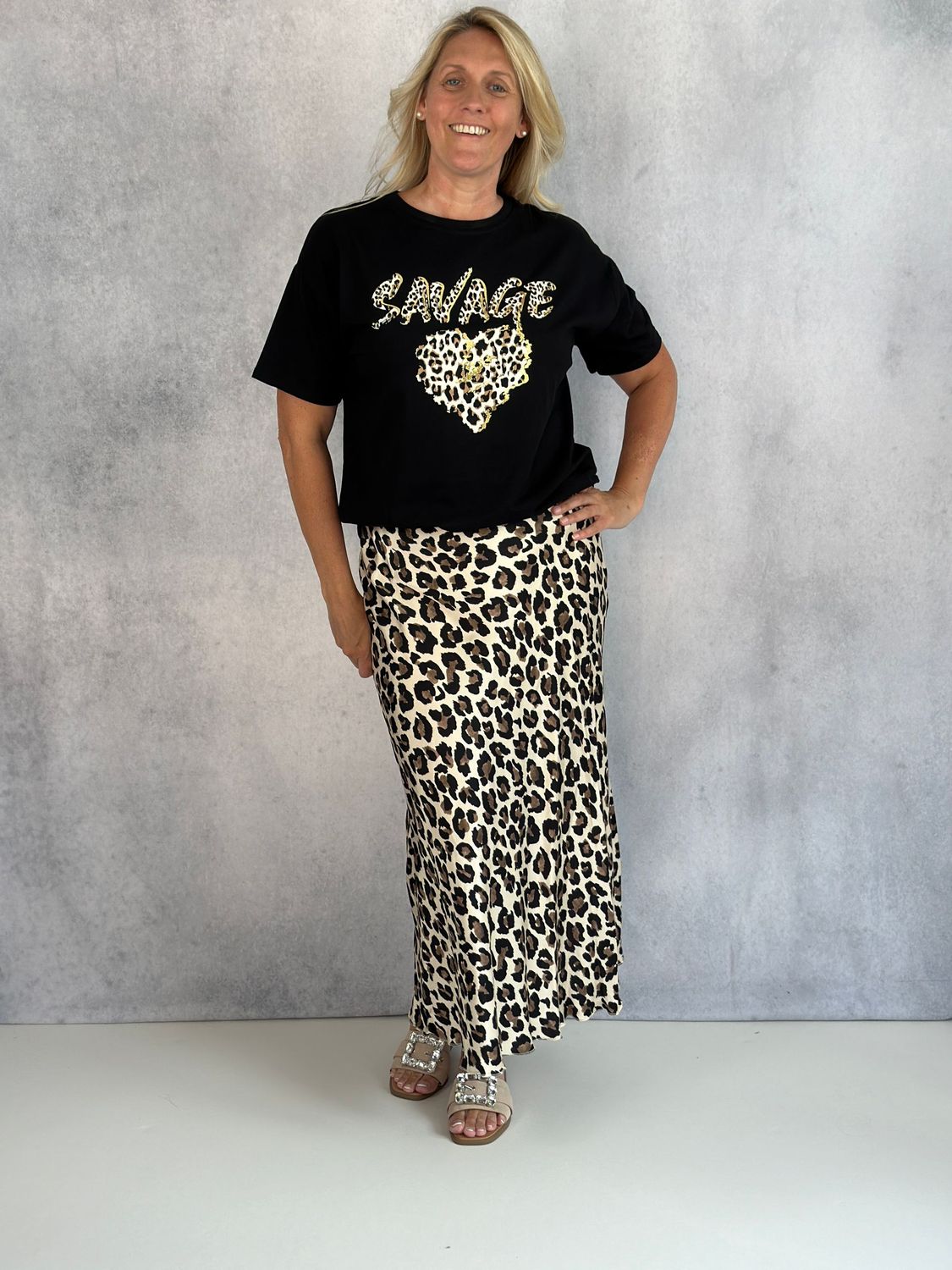 T-Shirt "Savage", schwarz