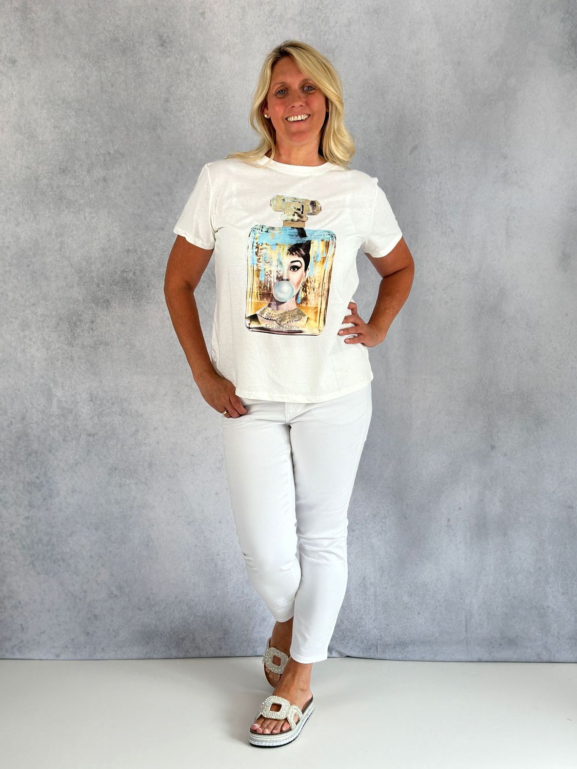 T-Shirt "Audrey", creme