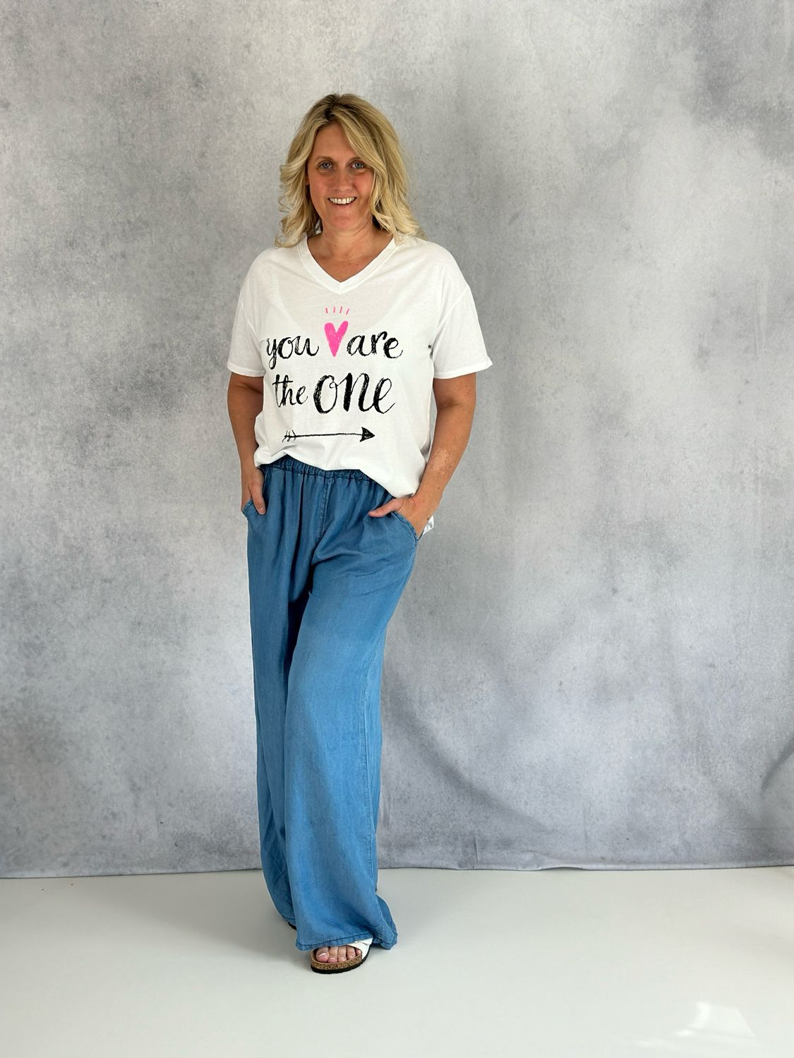 T-Shirt "The One", weiß