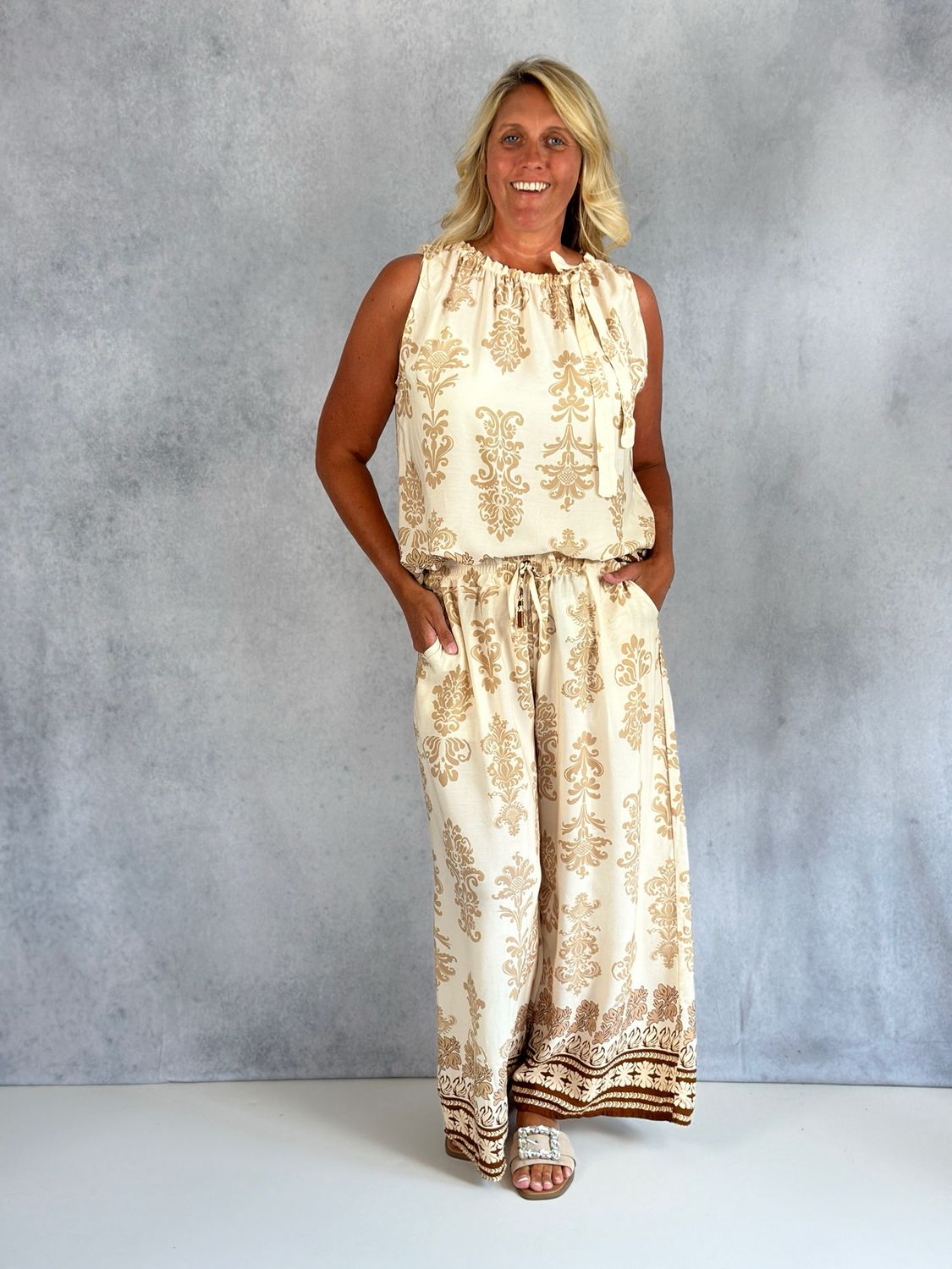 Leichte Hose Rio, beige-braun