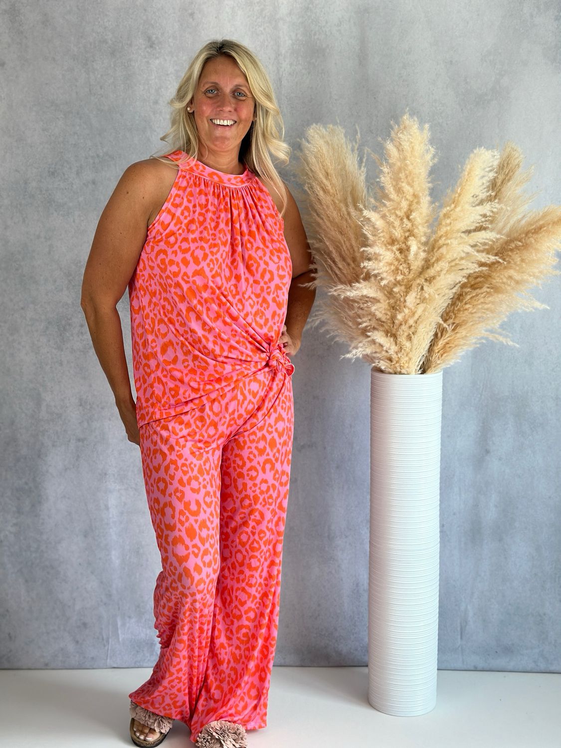 Leichte Hose Animal, rosa-coralle
