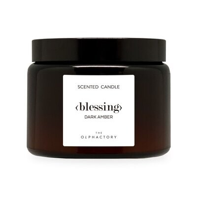 <Blessing> - Dark Amber Jar ~ Scented Candle