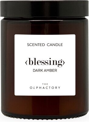 <Blessing> - Dark Amber Jar Mini ~ Scented Candle