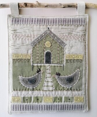 Louise Nichols Textile Artist The Hen House Embellish Lino Print Kit