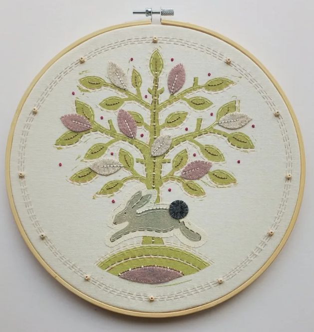 Leafy Tree & Hare - Green