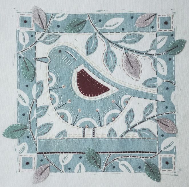 Birds Amongst The Leaves - Blue