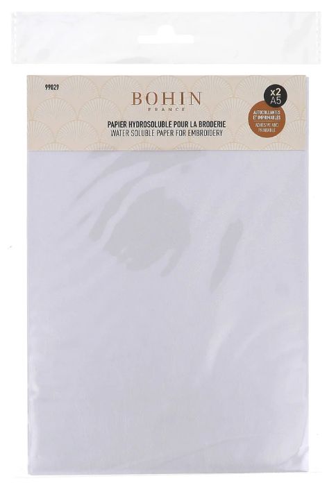 Water Soluble Embroidery Paper Blister of 2 x A5 Sheets