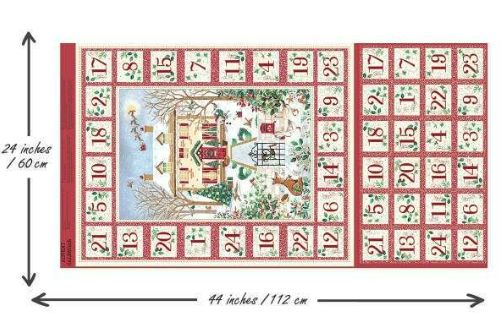 Makower Country Christmas Advent Red
