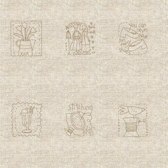 Devonstones Heartstrings Stitchery Panel by Natalie Bird