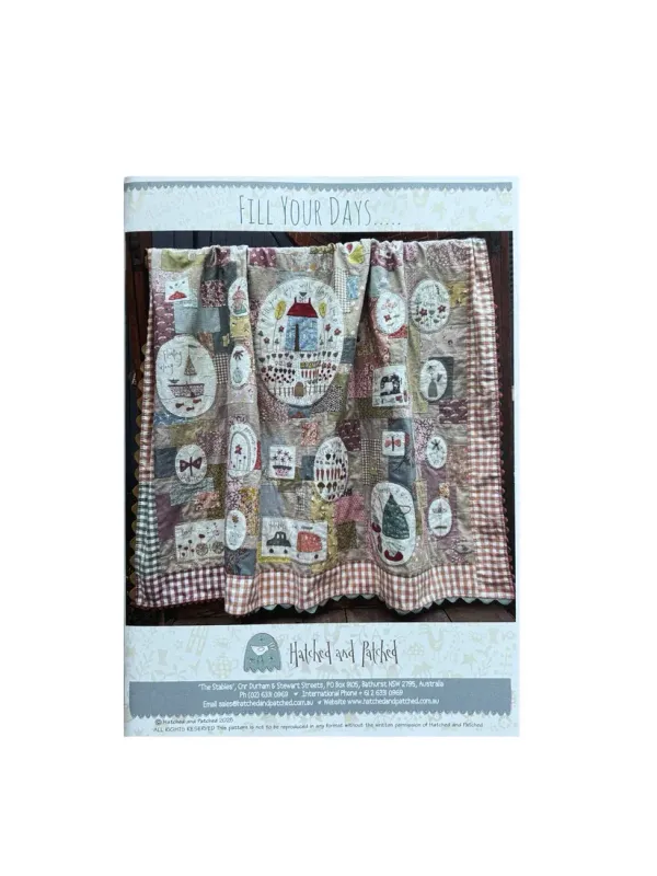 Hatched and Patched Fill Your Days Quilt Pattern by Anni Downs