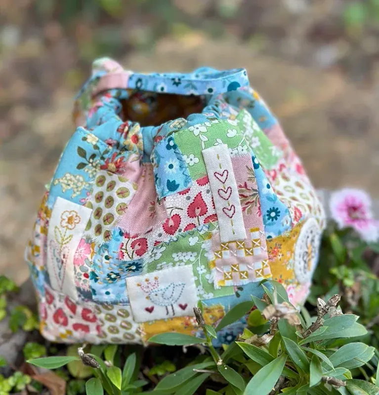 The Birdhouse Little Bitty Boho comes with preprinted stitchery The Birdhouse Little Bitty Boho comes with preprinted stitchery