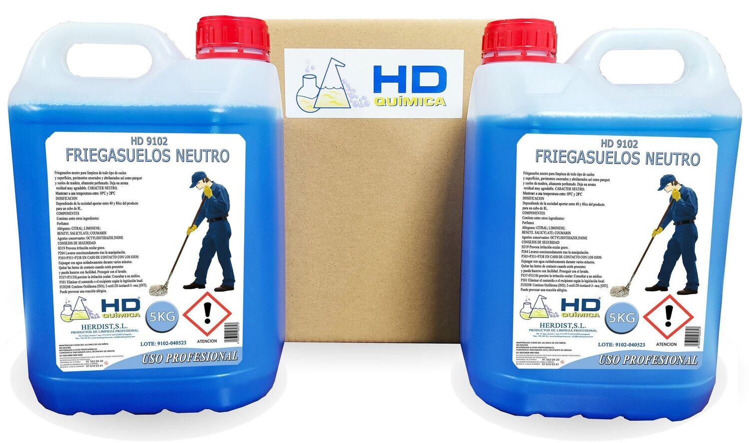 Fregasuelos Neutro Caja de 2 garrafas 9102 (10Kg)