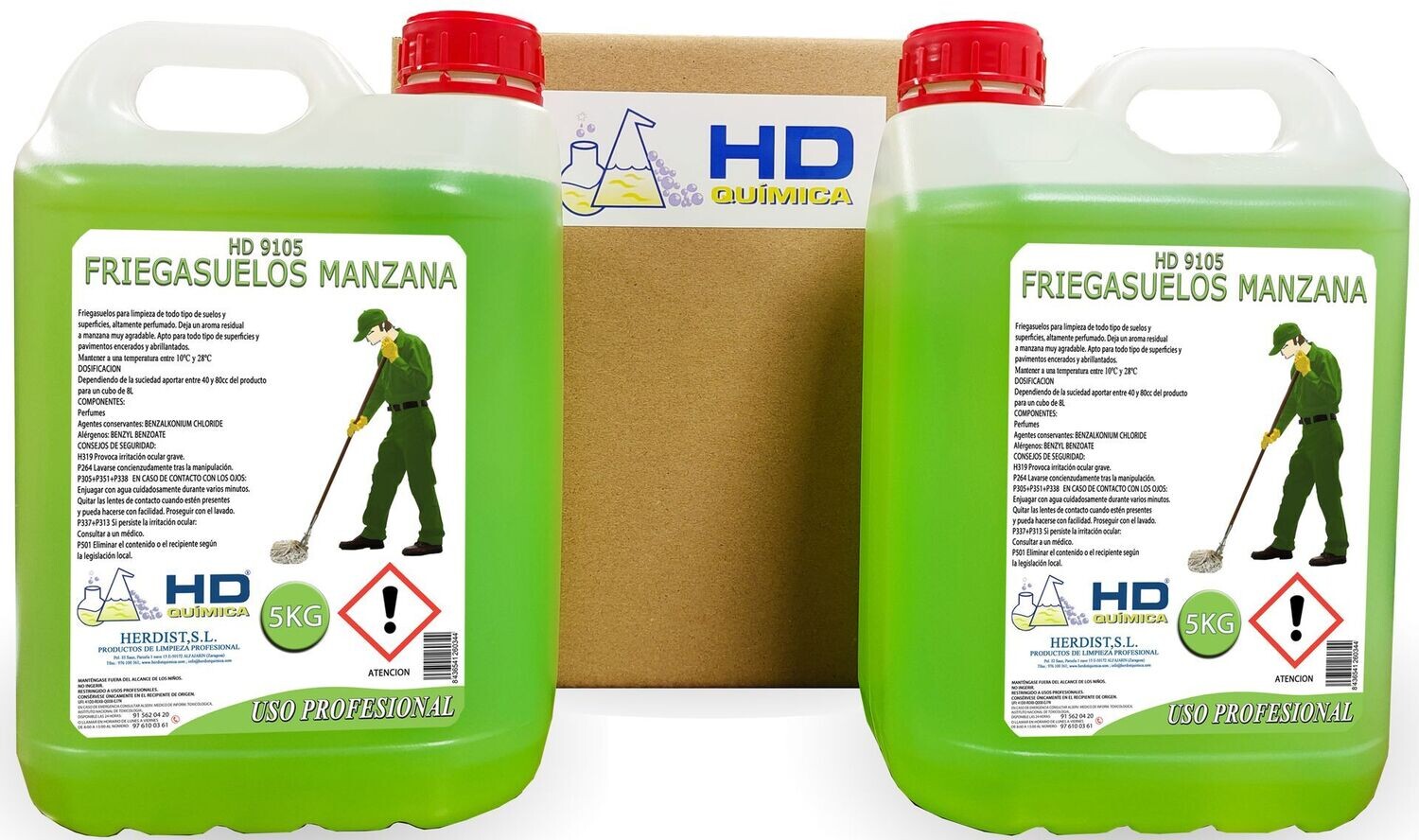 Fregasuelos de Manzana Caja de 2 garrafas 9105 (10kg)